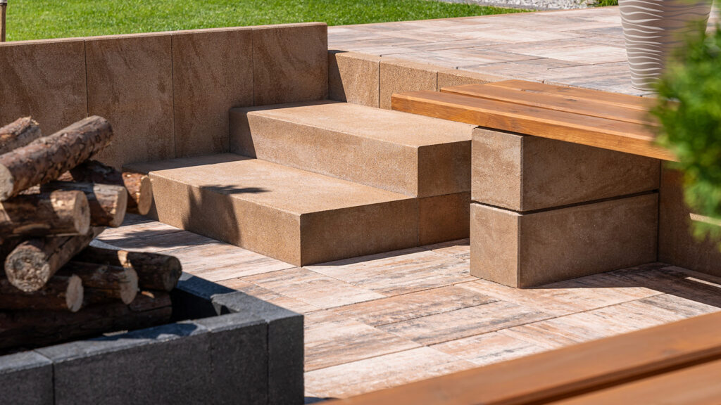 Nowoczesne schody do ogrodu