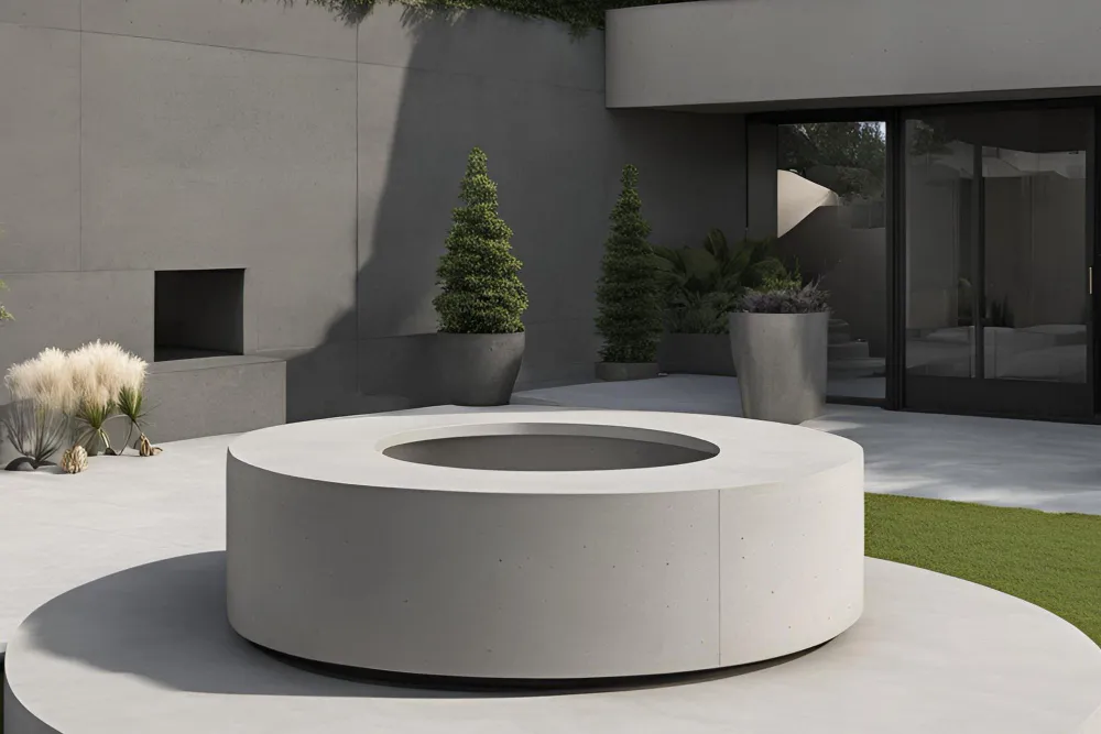 architektura ogrodowa z betonu