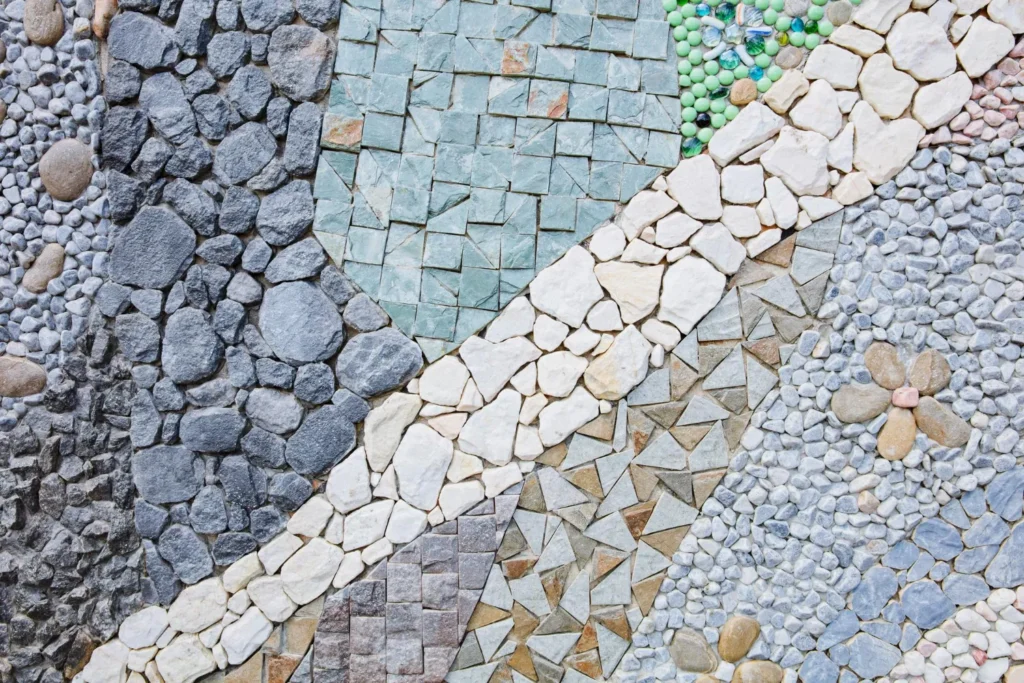 jak zrobić mozaiki z kostki brukowej